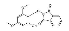 2-(2-hydroxy-4,6-dimethoxyphenyl)sulfanylisoindole-1,3-dione结构式