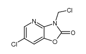 6-chloro-3-chloromethyl-3H-oxazolo[4,5-b]pyridin-2-one structure