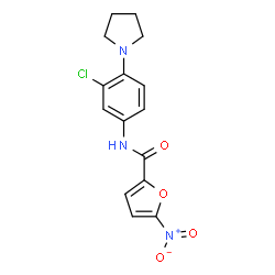 N-[3-Chloro-4-(1-pyrrolidinyl)phenyl]-5-nitro-2-furamide Structure