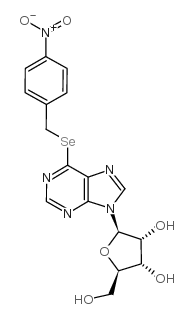 Inosine,6-Se-[(4-nitrophenyl)methyl]-6-seleno- (9CI) structure