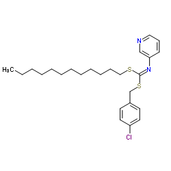 4-Chlorobenzyl dodecyl 3-pyridinylcarbonodithioimidate结构式