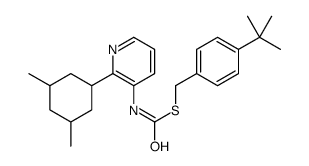 S-[(4-tert-butylphenyl)methyl] N-[2-(3,5-dimethylcyclohexyl)pyridin-3-yl]carbamothioate结构式