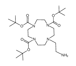 10-(2-aminoethyl)-1,4,7,10-tetraazacyclododecan-1,4,7-tricarboxylic acid tri(tert-butyl) ester结构式