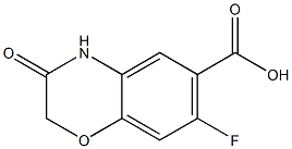 7-fluoro-3-oxo-3,4-dihydro-2H-benzo[b][1,4]oxazine-6-carboxylic acid结构式