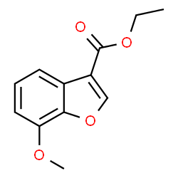 ETHYL 7-METHOXYBENZOFURAN-3-CARBOXYLATE结构式