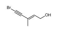 (E)-5-bromo-3-methyl-pent-2-en-4yn-1-ol Structure