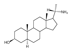20α-Amino-5α-pregnanol-(3β)结构式