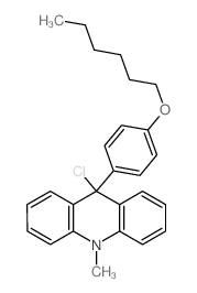 9-chloro-9-(4-hexoxyphenyl)-10-methyl-acridine structure