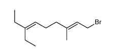 1-bromo-7-ethyl-3-methylnona-2,6-diene Structure