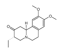 cis-()-3-ethyl-1,3,4,6,7,11b-hexahydro-9,10-dimethoxybenzo[a]quinolizin-2-one structure