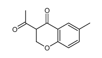 3-acetyl-6-methyl-2,3-dihydrochromen-4-one Structure
