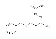 (4-benzylsulfanylbutan-2-ylideneamino)thiourea结构式