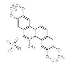 Benzo[c]phenanthridinium, 2,3,8,9-tetramethoxy-5-methyl-, fluorosulfate, hemihydrate Structure