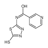 N-(2-sulfanylidene-3H-1,3,4-thiadiazol-5-yl)pyridine-3-carboxamide结构式