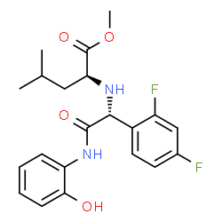 L-Leucine, N-[(1R)-1-(2,4-difluorophenyl)-2-[(2-hydroxyphenyl)amino]-2-oxoethyl]-, methyl ester (9CI) Structure