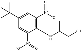 2-[[4-(1,1-Dimethylethyl)-2,6-dinitrophenyl]amino]-1-propanol structure