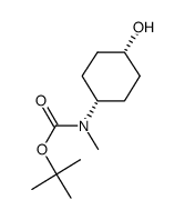 cis-(4-hydroxy-cyclohexyl)-methyl-carbamic acid tert-butyl ester Structure