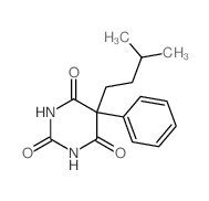 5-(3-methylbutyl)-5-phenyl-1,3-diazinane-2,4,6-trione结构式