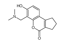 6-[(dimethylazaniumyl)methyl]-4-oxo-2,3-dihydro-1H-cyclopenta[c]chromen-7-olate结构式