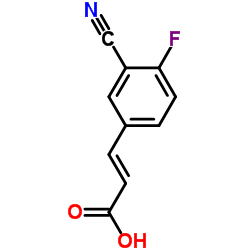 (2E)-3-(3-Cyano-4-fluorophenyl)acrylic acid结构式