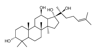 5α-Dammar-24-ene-3α,12β,17,20-tetrol结构式