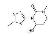 tetrahydro-1-(5-methyl-1,3,4-thiadiazol-2-yl)-3-methyl-6-hydroxy-2 (1H)-pyrimidinone结构式