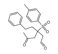 5-oxo-3-phenethyl-3-[(4-methylphenyl)sulfonyl]hexanal Structure