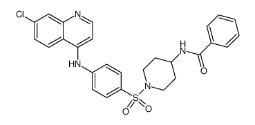 N-{1-[4-(7-Chloro-quinolin-4-ylamino)-benzenesulfonyl]-piperidin-4-yl}-benzamide Structure