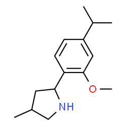 Pyrrolidine, 2-[2-methoxy-4-(1-methylethyl)phenyl]-4-methyl- (9CI) structure