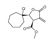 (2S,3R)-2-(1-Chloro-cycloheptyl)-4-methylene-5-oxo-tetrahydro-furan-3-carboxylic acid methyl ester结构式