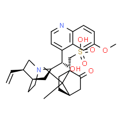 6'-methoxycinchonan-9(S)-ol mono[(1S)-7,7-dimethyl-2-oxobicyclo[2.2.1]heptane-1-methanesulphonate] Structure
