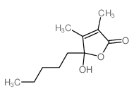 2(5H)-Furanone, 5-hydroxy-3,4-dimethyl-5-pentyl-结构式