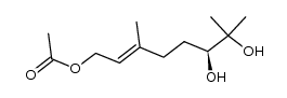 Essigsaeure-[(6S,2E)-6,7-dihydroxy-3,7-dimethyl-2-octen-1-yl]ester Structure