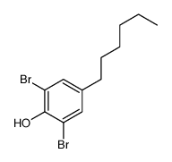 2,6-dibromo-4-hexylphenol Structure