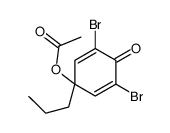 (3,5-dibromo-4-oxo-1-propylcyclohexa-2,5-dien-1-yl) acetate结构式