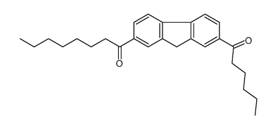 1-(7-hexanoyl-9H-fluoren-2-yl)octan-1-one Structure
