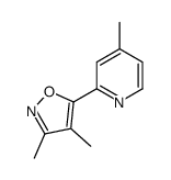 3,4-dimethyl-5-(4-methylpyridin-2-yl)-1,2-oxazole结构式