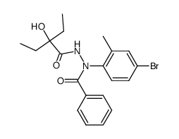 Benzoic acid N-(4-bromo-2-methyl-phenyl)-N'-(2-ethyl-2-hydroxy-butyryl)-hydrazide结构式