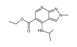 4-isopropylamino-2-methyl-2H-pyrazolo[3,4-b]pyridine-5-carboxylic acid ethyl ester结构式