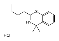 2-butyl-4,4-dimethyl-2,3-dihydro-1,3-benzothiazine,hydrochloride Structure