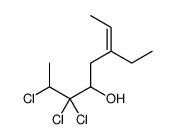 2,3,3-trichloro-6-ethyloct-6-en-4-ol结构式