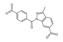 (3-methyl-6-nitroindazol-1-yl)-(4-nitrophenyl)methanone Structure