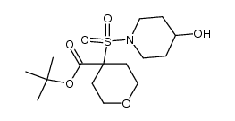 4-(4-hydroxy-piperidine-1-sulfonyl)-tetrahydro-pyran-4-carboxylic acid tert-butyl ester结构式