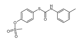 Methanesulfonic acid 4-m-tolylcarbamoylsulfanyl-phenyl ester Structure