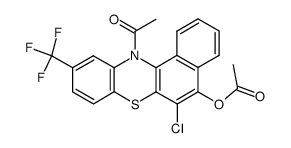 5-acetoxy-12-acetyl-6-chloro-10-trifluoromethyl-12H-benzo[a]phenothiazine Structure