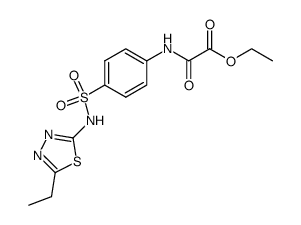 [4-(5-ethyl-[1,3,4]thiadiazol-2-ylsulfamoyl)-phenyl]-oxalamic acid ethyl ester Structure