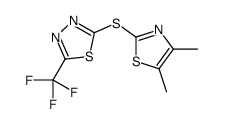 2-[(4,5-dimethyl-1,3-thiazol-2-yl)sulfanyl]-5-(trifluoromethyl)-1,3,4-thiadiazole Structure