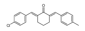 2-[1-(4-Chloro-phenyl)-meth-(Z)-ylidene]-6-[1-p-tolyl-meth-(Z)-ylidene]-cyclohexanone结构式