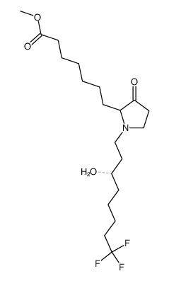 7-[3-Oxo-1-(8,8,8-trifluoro-3-hydroxy-octyl)-pyrrolidin-2-yl]-heptanoic acid methyl ester结构式