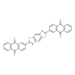 2,2'-(Benzo[1,2-d:4,5-d']bisthiazole-2,6-diyl)bis(9,10-anthraquinone)结构式